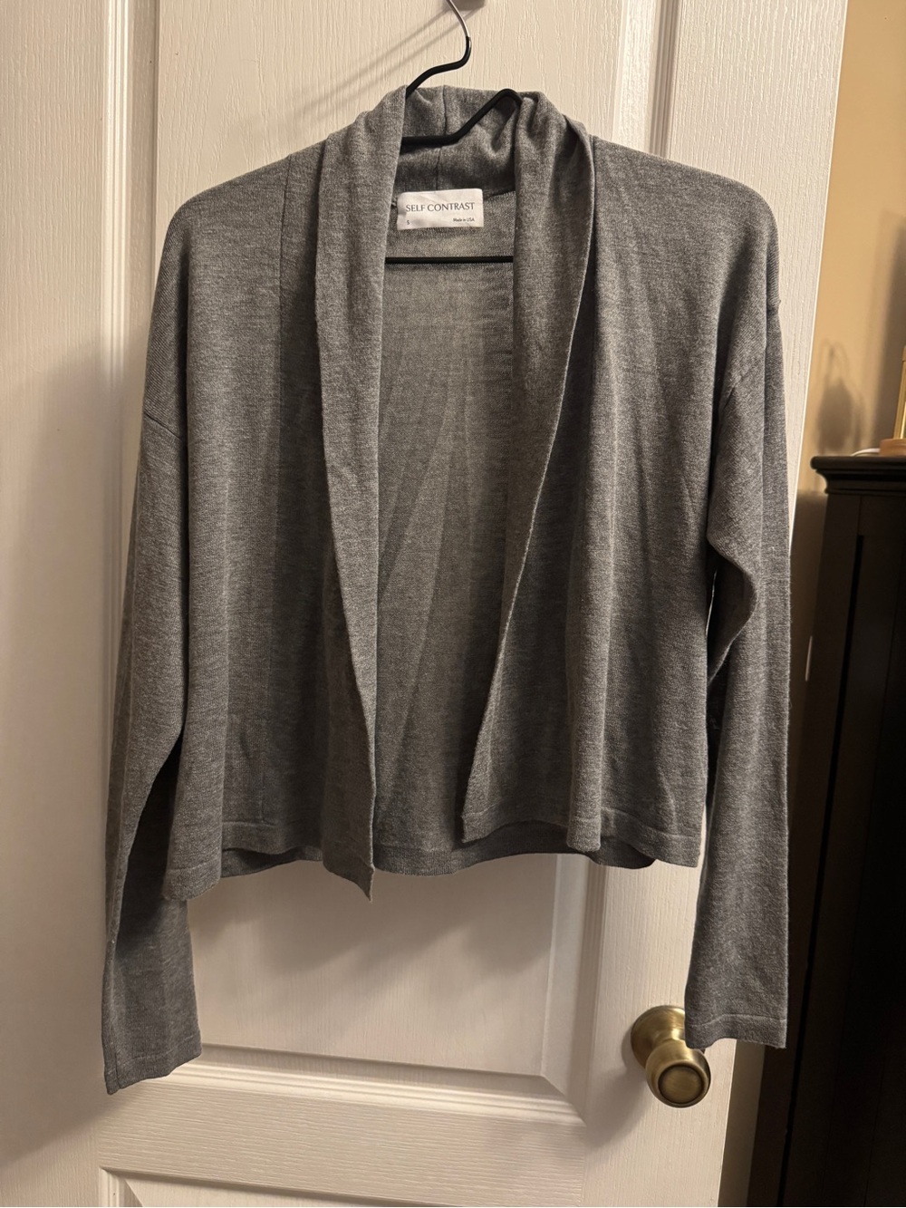 Self Contrast Gray Open Drape Cardigan NWOT - Anthropologie